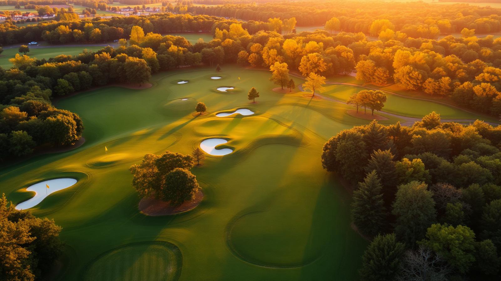 Aerial view of a Baltimore golf course